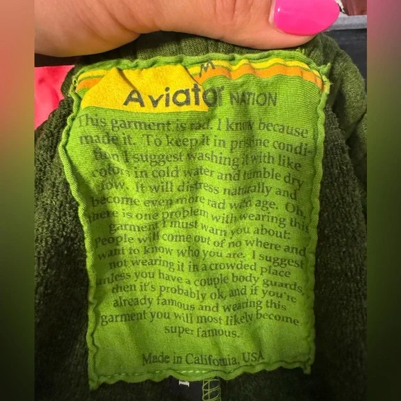 RARE AVIATOR NATION SWEATPANTS - SAN FRANSICO in Heathered GREEN - Picture 5 of 6